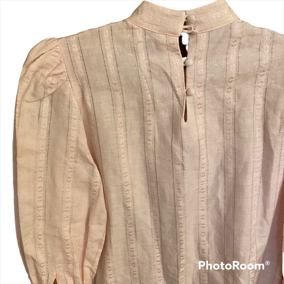 Vintage Linen Blend Pin-tucked Cottagecore 6 Matti of Lynne - Picture 5 of 11